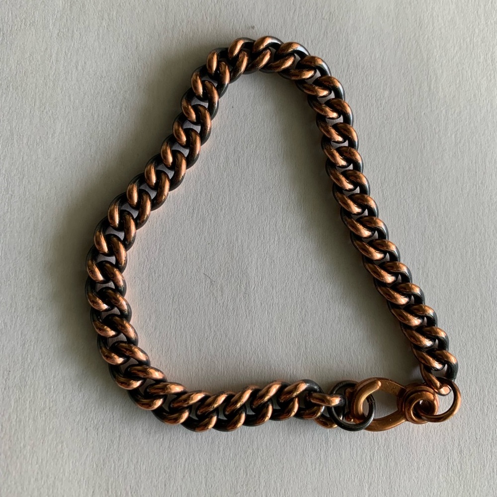 New vintage copper thick chain bracelet